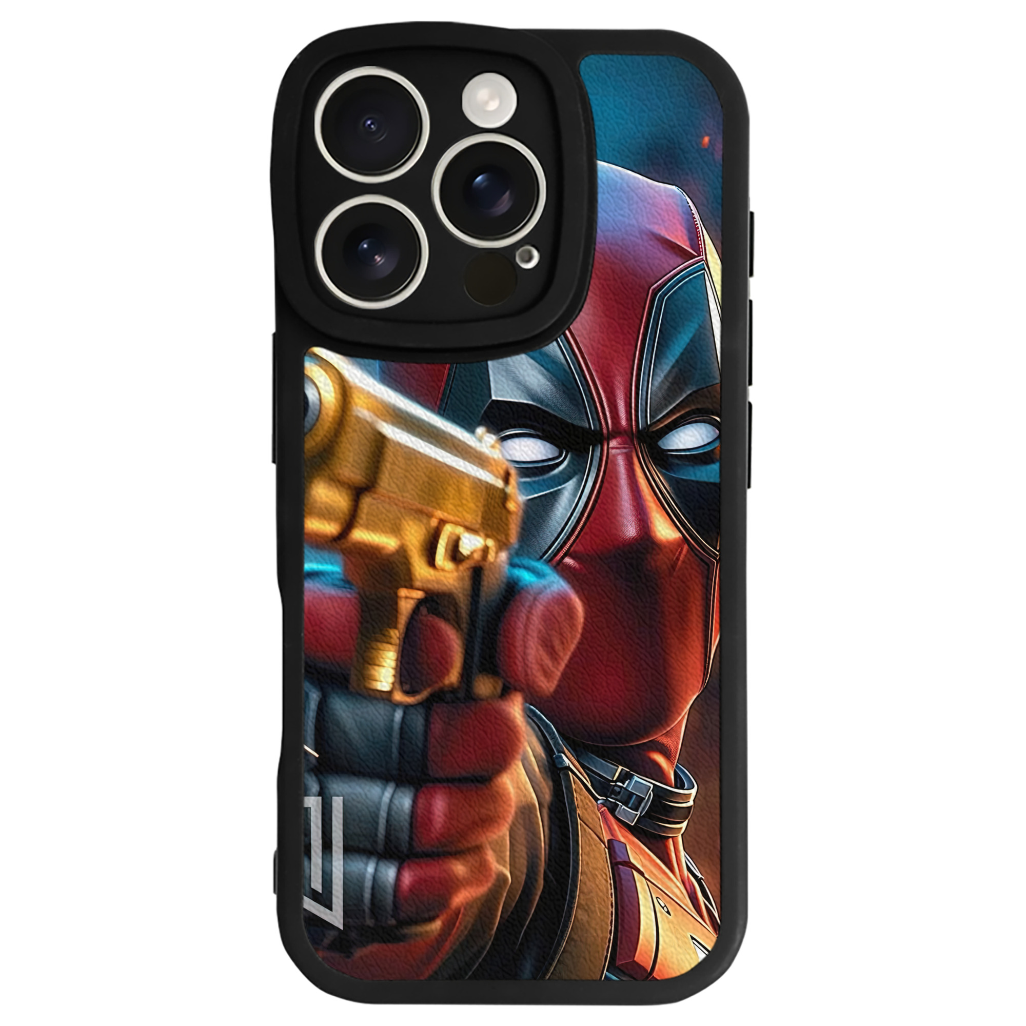 （画像用） Deadpool デッドプール 【iPhone 16シリーズ対応】シリコンスマホケース（レザー調） 材質：シリコン